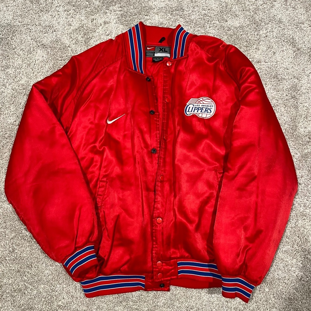 Vintage Clippers Red and Blue Bomber Jacket Size XL